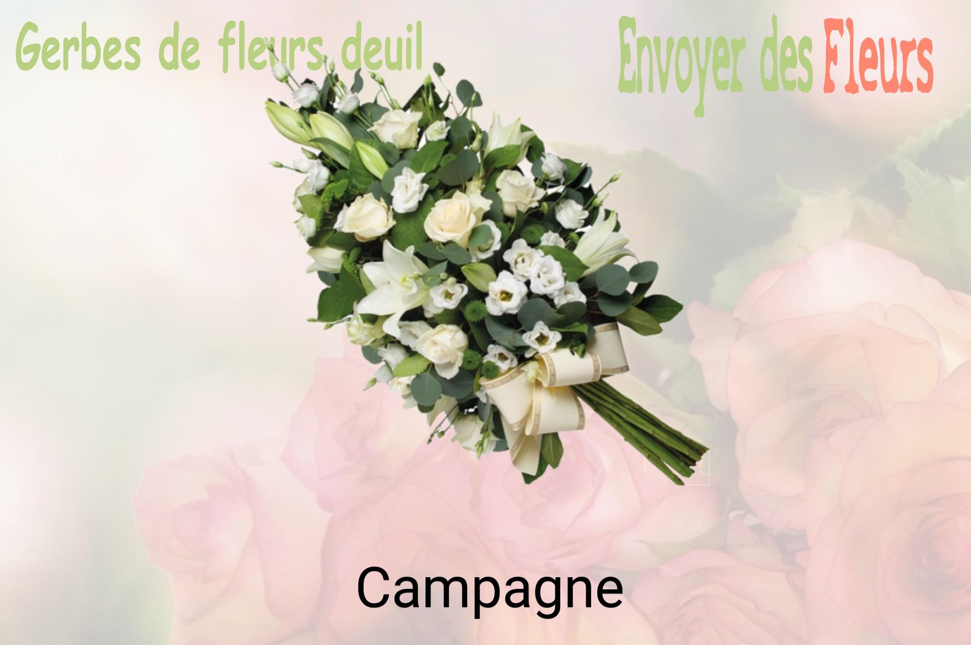 Gerbe de fleurs de deuil livrée à Campagne